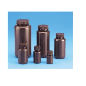 Wide Mouth Bottle Heavy Metal Free HDPE Amber