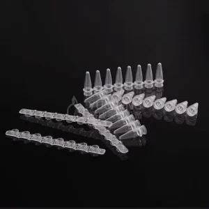 PCR 0.1ML 8-Strip With Separate Cap, Clear Tube, Ultra Clear Flat Cap