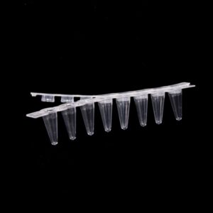 PCR 0.1ML 8- Strip With Separate Cap, White Tube, Ultra Clear Flat Cap
